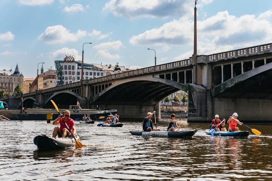 Prague: Vltava River Guided Canoeing Tour - Paddle time: being in charge, with help when you need it