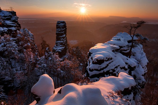 Pravcicka Gate & Bastei Bridge Winter National Park Tour from Prague - Cross to Saxon Switzerland: driving via Bad Schandau