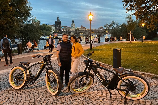 Retro Style E-Bike Night Tour in Prague - Live Guided - Wenceslas Square to Powder Tower, Prague’s Central Hits in Quick Bites
