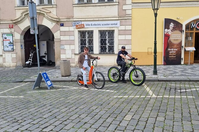 Scenic Panoramic views e-Scooter/ eBike Guided Tour of Prague - Charles Bridge, Then Up Toward the Castle Views