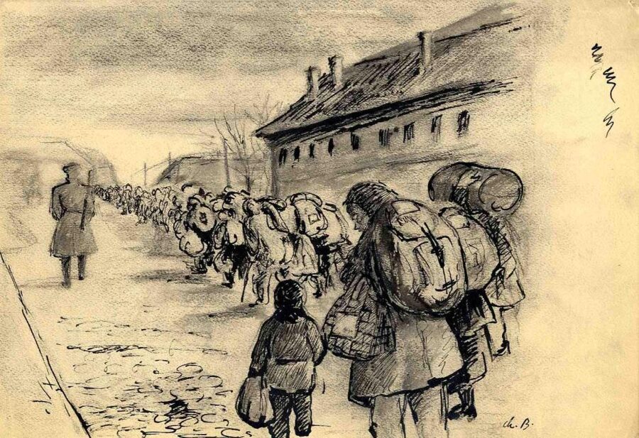 Terezin concentration field excursion - Following the prisoner route through the concentration camp layout