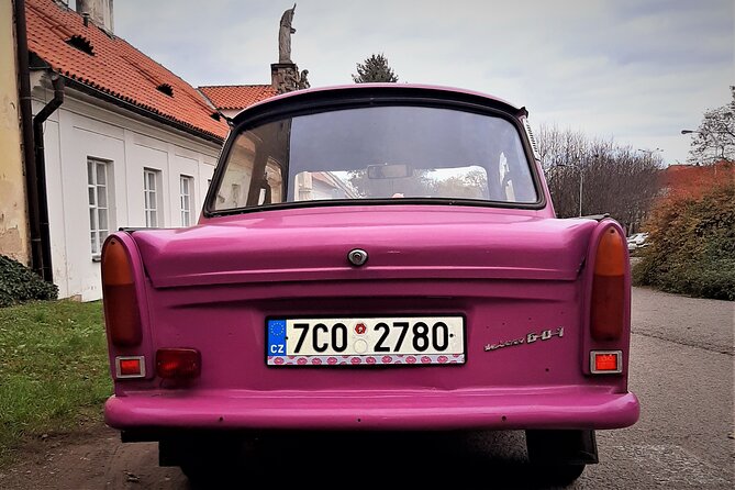 Trabant Tour Quick Ride - Lesser Town Walk: Art Details, River Paths, and Charles Bridge Views