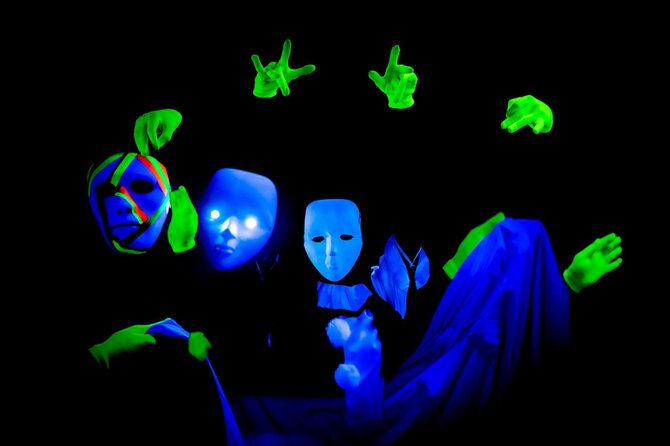 Underground Black Light Theatre Interactive Show in Prague - Music that drives the show, from Theodor Hoidekr originals to big hits