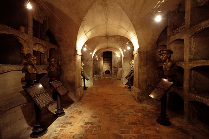 WWII in Prague Tour & The Crypt of Operation Anthropoid - The Medieval Air-Raid Shelter Stop, Plus a Private WWII Artifact Collection